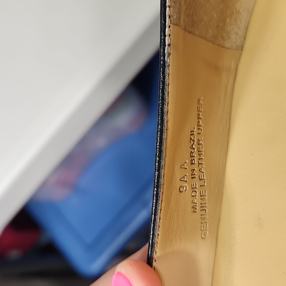 Talbots "Edison" Black 9n Leather Basic Business … - image 5